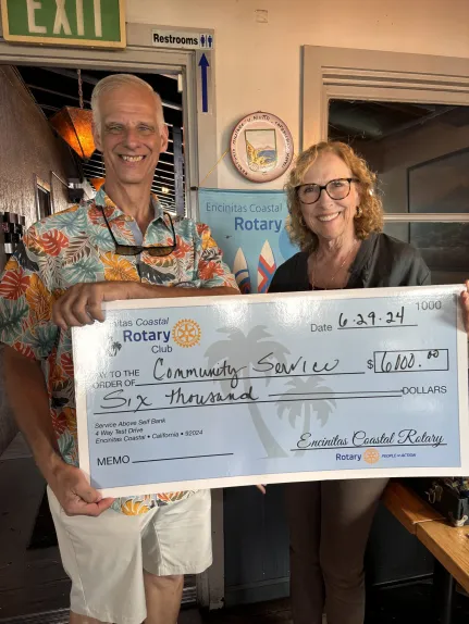 Encinitas Coastal Rotary Club donates $6,000 to help transform local charities